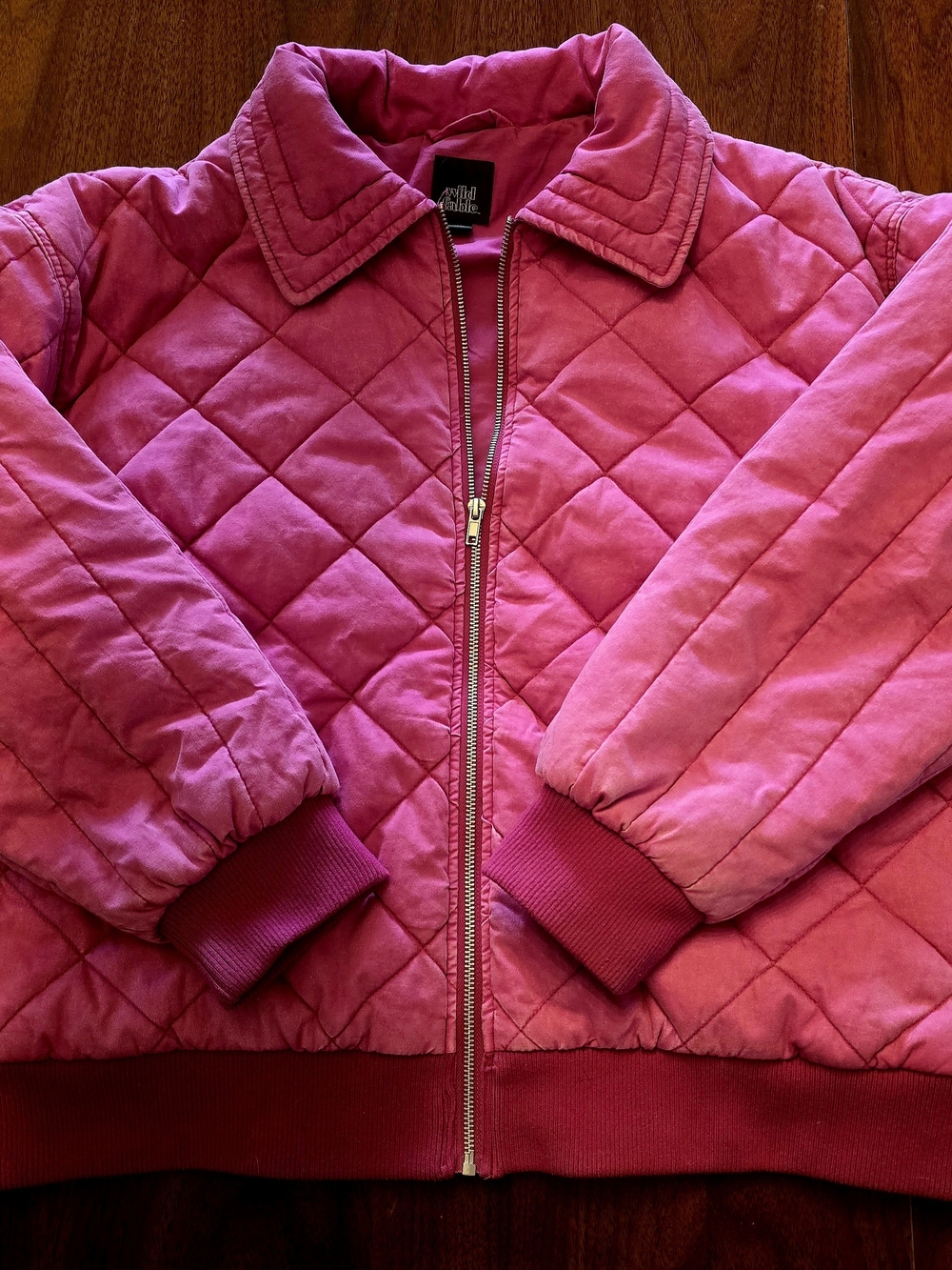wild fable Quilted Hot Pink Puffer Jacket